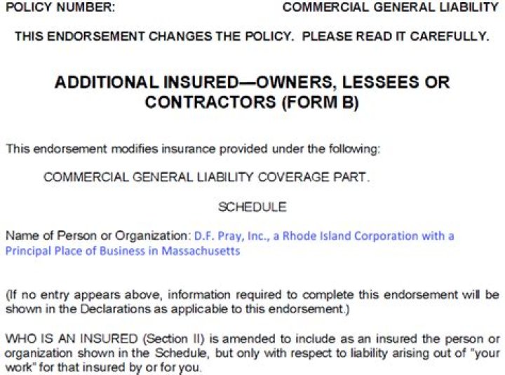 Additional insured - How To Discuss