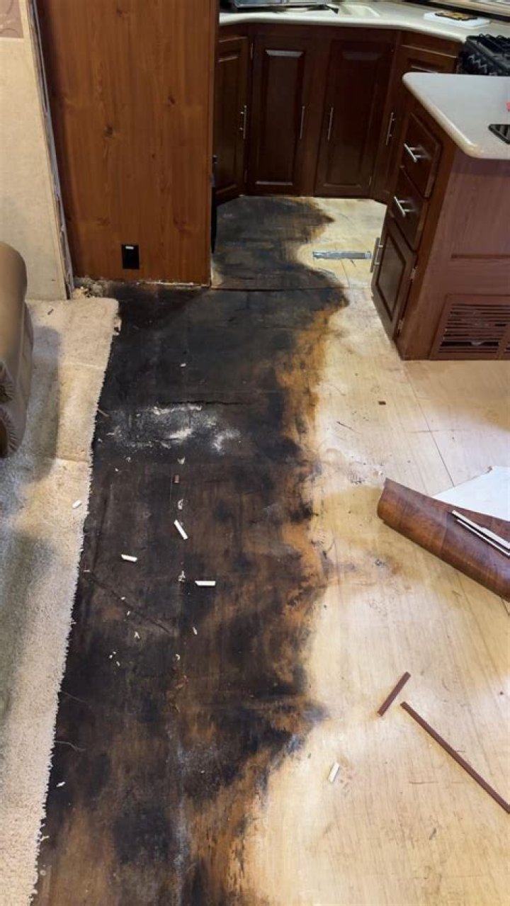 Can a rotted wood floor be repaired in an RV?