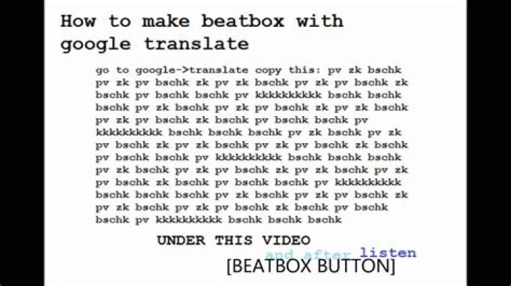 Can you Google beatbox