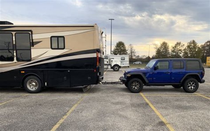Can you tow a Jeep Liberty behind an RV?