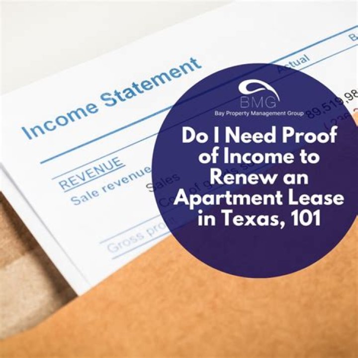 Do all apartments need proof of income