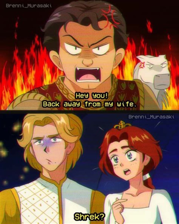 Does Princess Fiona headbutt Prince Charming