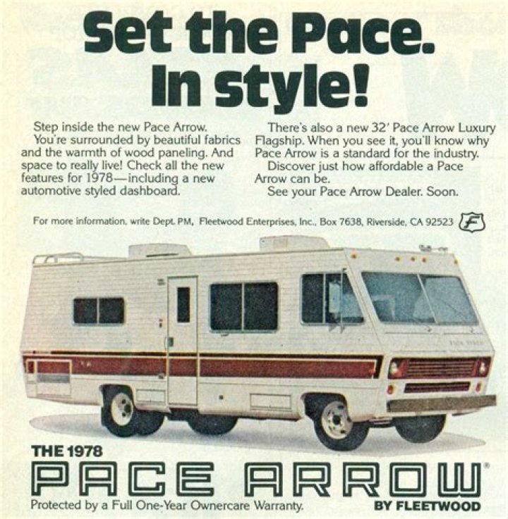 How big is a 1984 PACE Arrow motorhome?