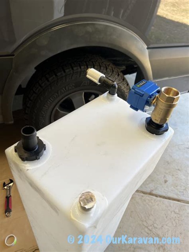 How big is a grey water tank for an RV?