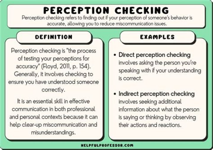 How can you use perception checking effectively in your life