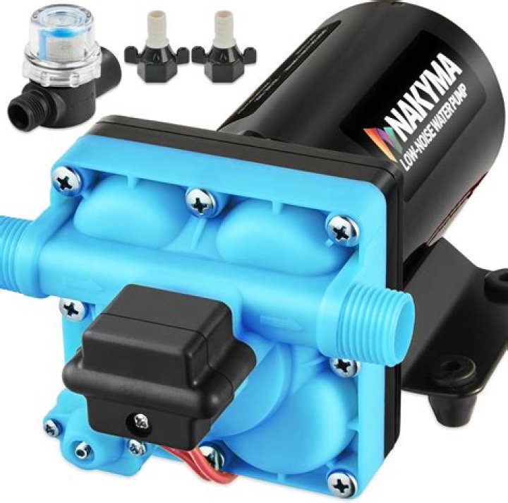How do I purge the air in my RV water pump?