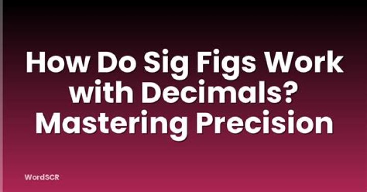How do sig figs work with decimals