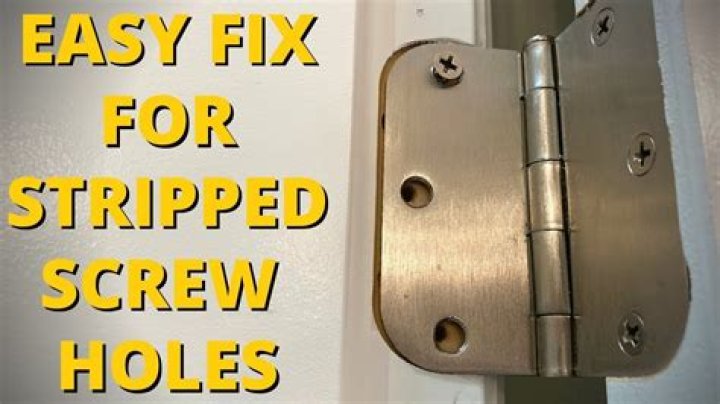 How do you fix a stripped screw hole in an aluminum storm door?