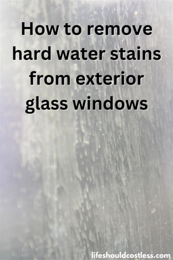 How do you get bore water stains off glass