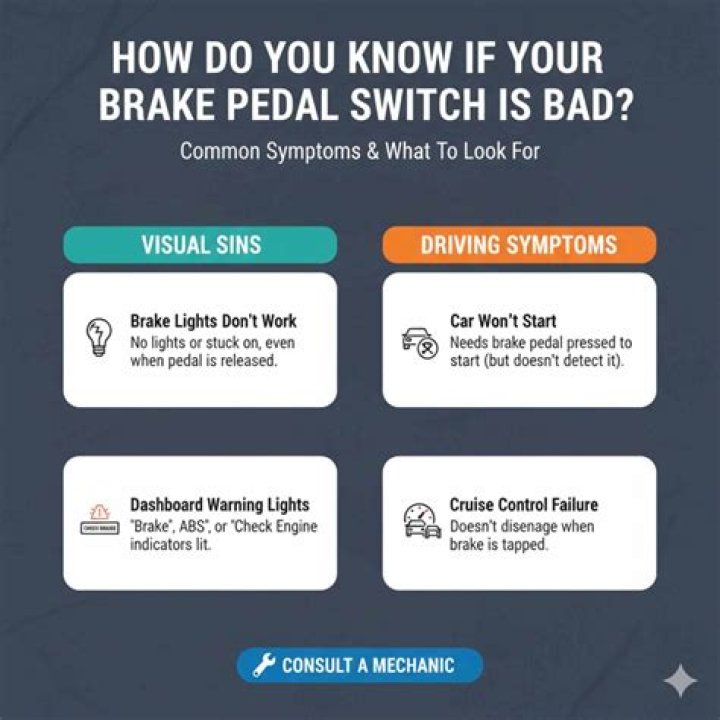 How do you know if your brake pedal switch is bad?