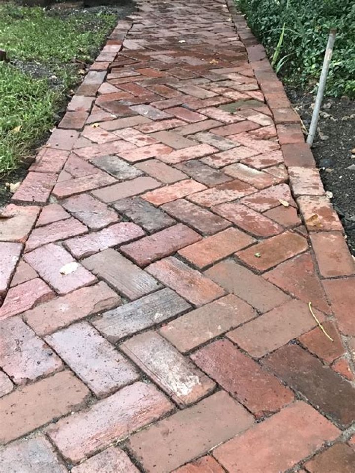 How do you make a brick sidewalk
