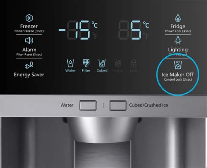 How do you reset the ice maker on a Samsung 4 door refrigerator?
