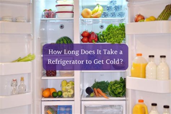 How long does it take for a refrigerator to get cold after leaving door open?