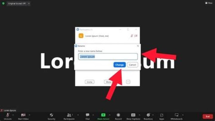 How to change name on zoom