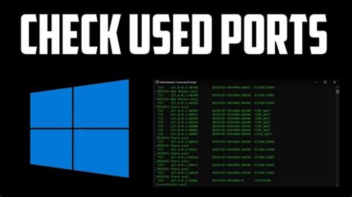 How to check which ports are in use in Windows 7?