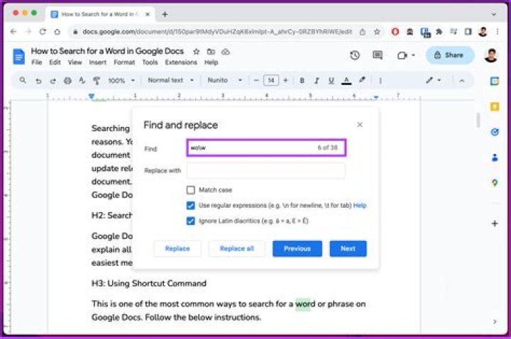 How to search for a part in a manual?