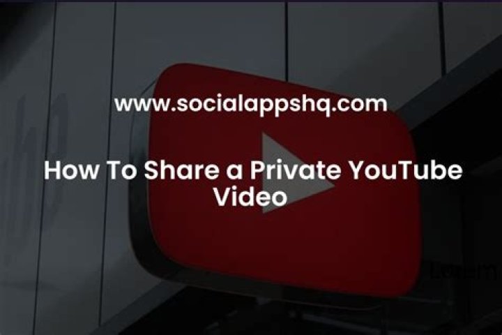 How to share a private youtube video