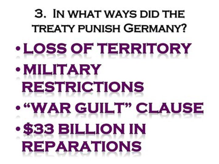 In what ways did the Treaty punish Germany