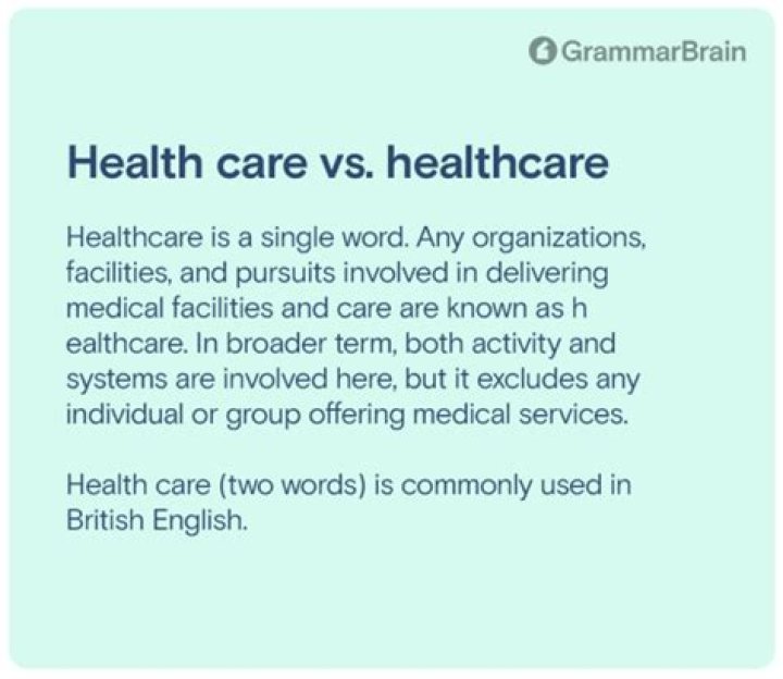 Is Health Care One Word Or Two Ap Style