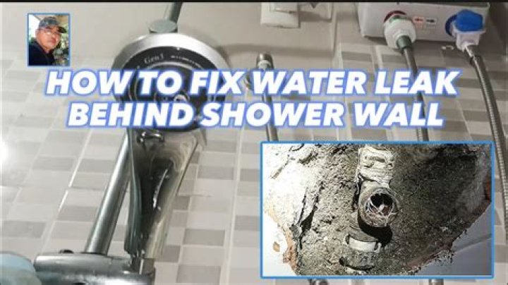 Is there a water leak in the wall behind the shower?