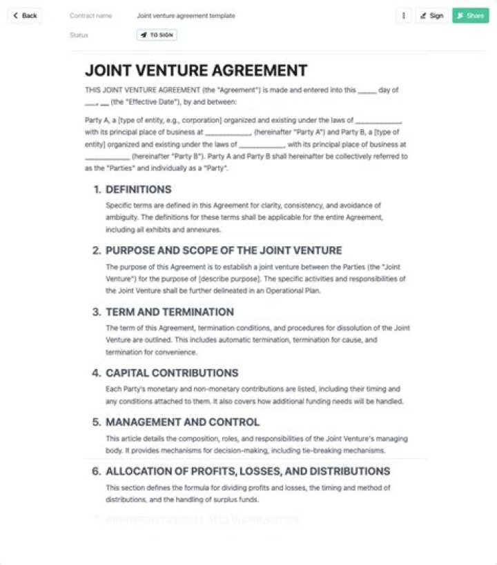 Joint Venture - How To Discuss