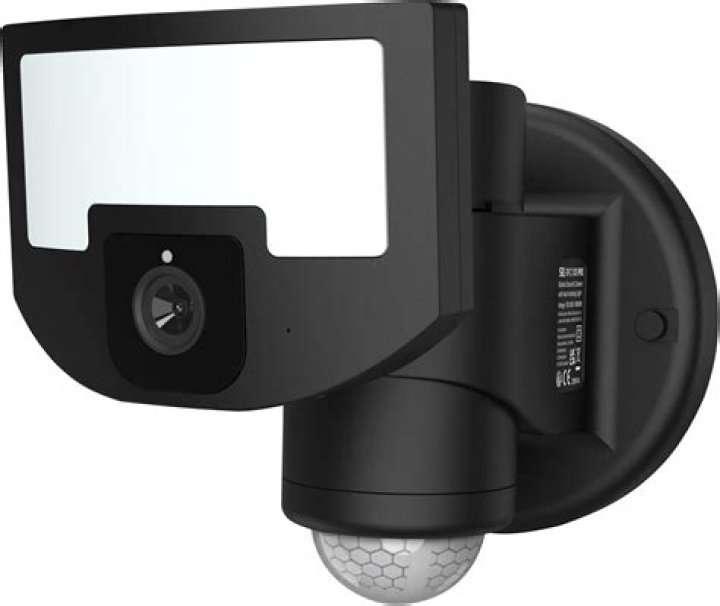 Outdoor security light with camera