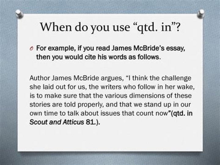 Qtd Meaning - How To Discuss