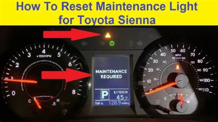 Quick Answer: How To Reset Toyota Sienna 2011 Maintenance Light