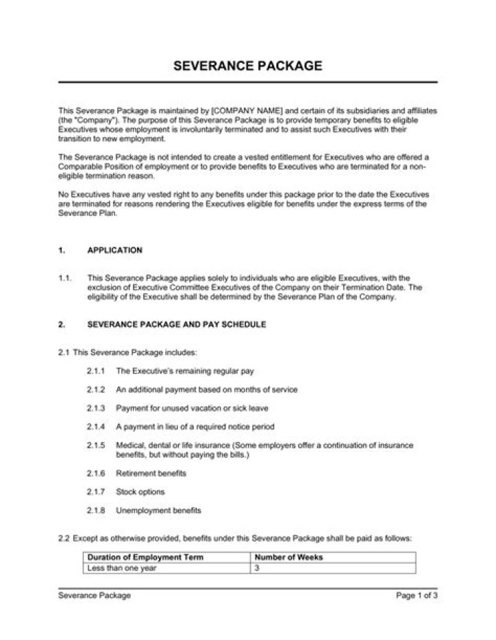 Severance package - How To Discuss