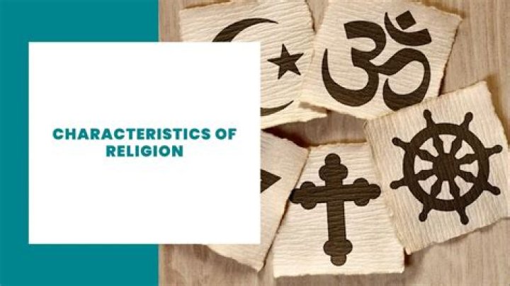 What are five characteristics of religion