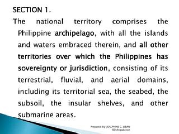 What are the 3 domains of Philippine national territory