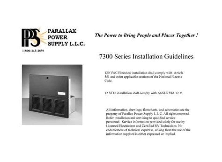 What are the benefits of parallax 7300 series power supply?