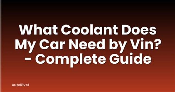 What coolant does my car need