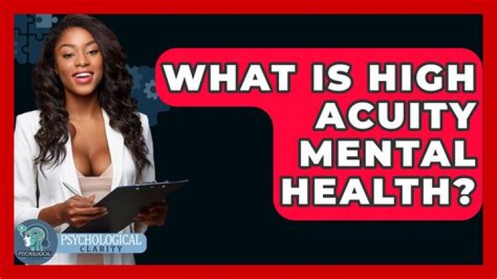 What Does Acuity Mean In Mental Health