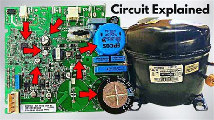 What does an inverter board do in a refrigerator?