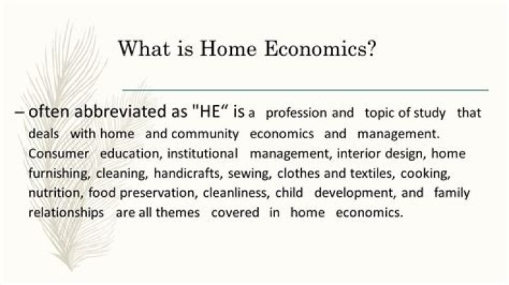 What does home economics teach