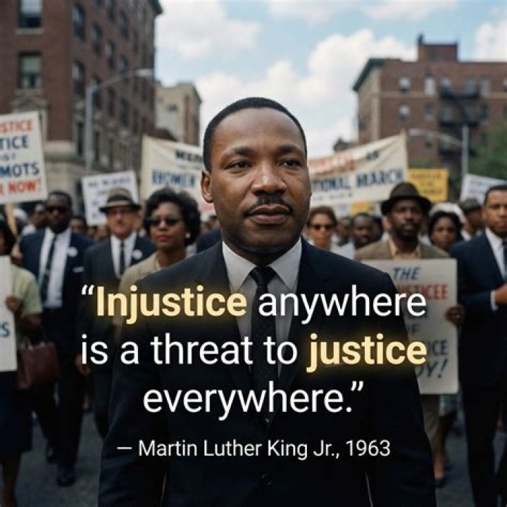 What does King mean when he says that injustice anywhere is a threat to justice everywhere