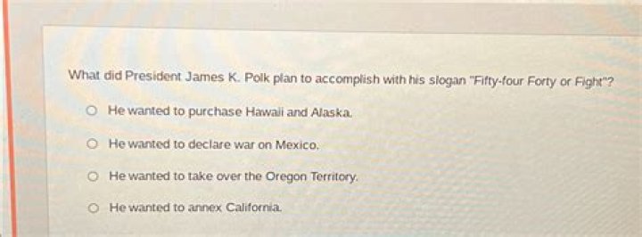 What does the slogan fifty four Forty or Fight refer to quizlet