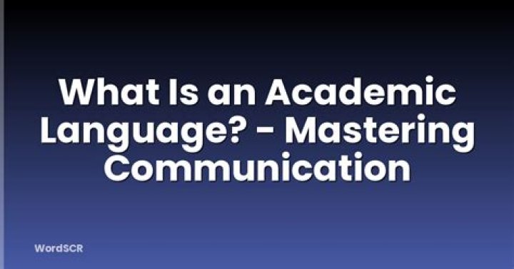 What is an academic language