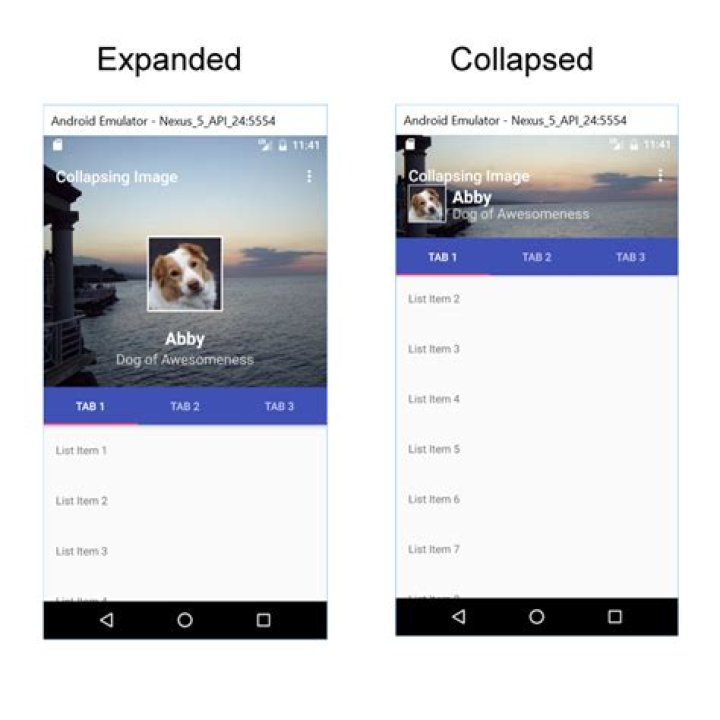 What is collapsing toolbar Android
