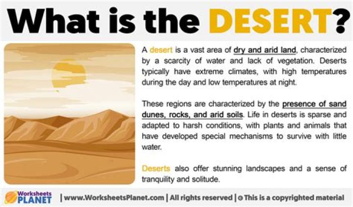 What is Desert give example