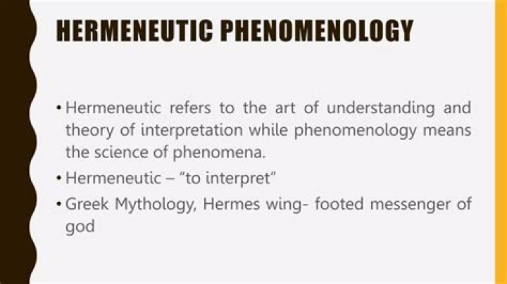 What is hermeneutic phenomenological approach