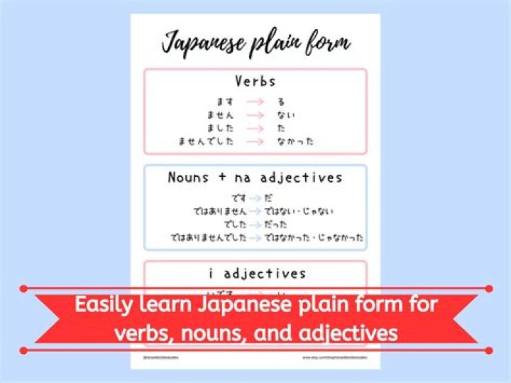 What is Japanese plain form