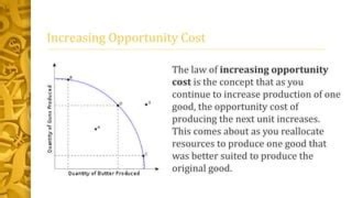 What is law of increasing opportunity costs