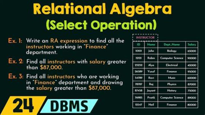 What is select in relational algebra