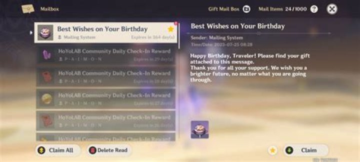 What is the birthday gift