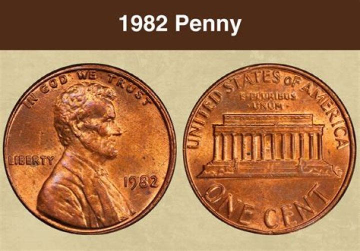 What is the difference in the 1982 pennies