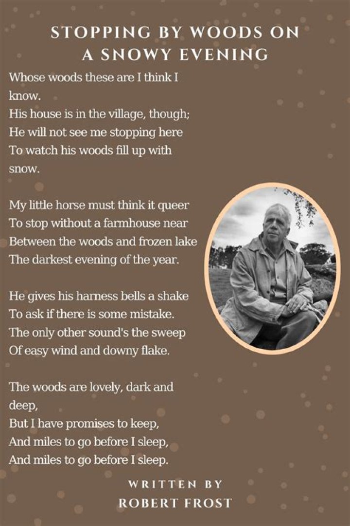 What is the genre of the poem Stopping by Woods on a Snowy Evening