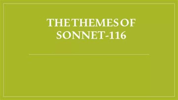 What is the main theme of Sonnet 116