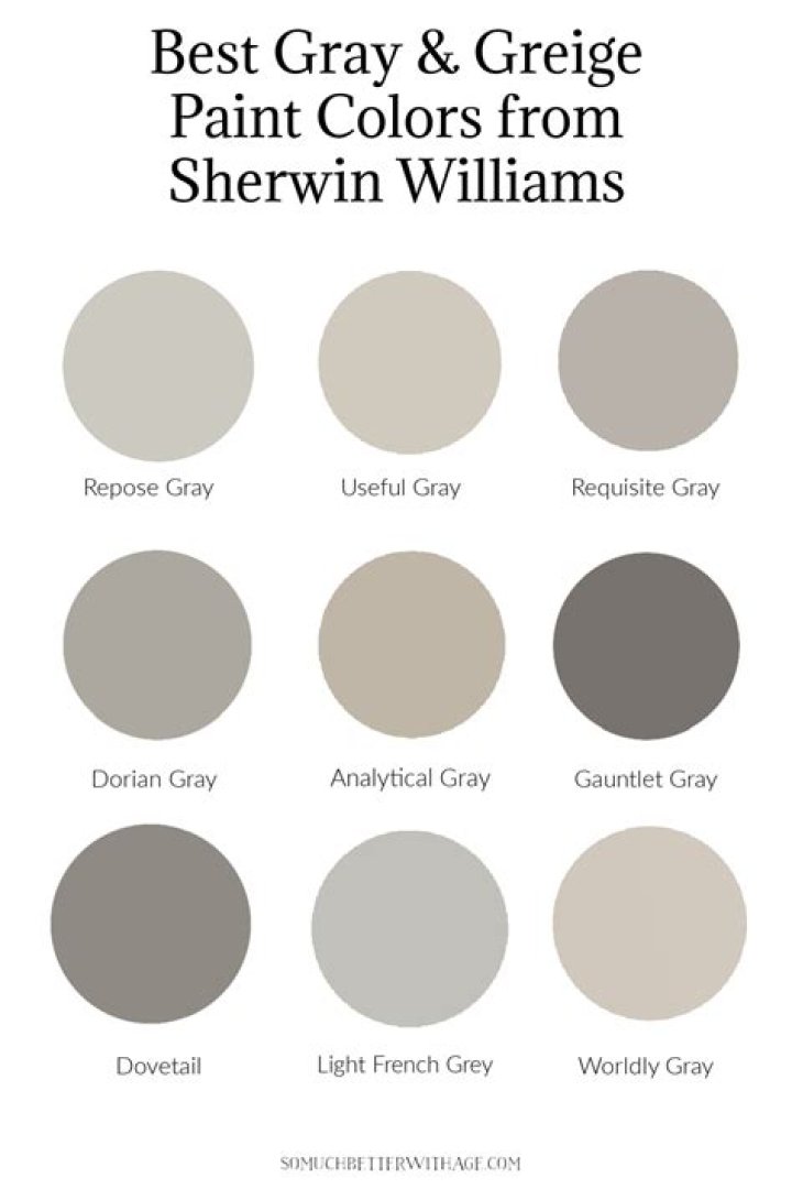 What is the most popular Sherwin Williams Gray paint color